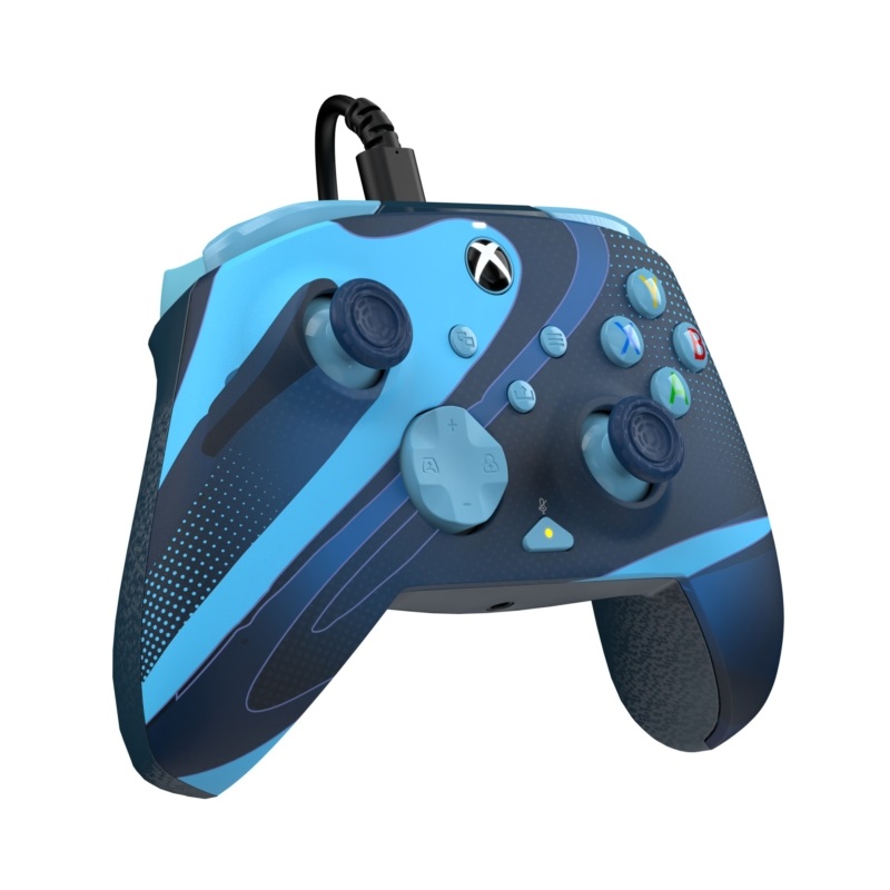 PDP 049-023-BLTD Rematch Glow Adevanced Xbox Series X|S/Xbox One/PC vezetékes Blue Tide Glow in the Dark kontroller