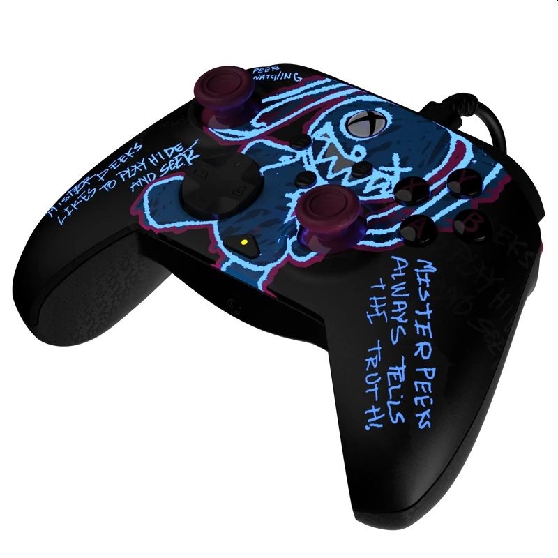 PDP 049-023-CDMP Rematch Glow Xbox One/Series X|S/PC vezetékes Call of Duty: Mister Peeks Glow in the Dark kontroller