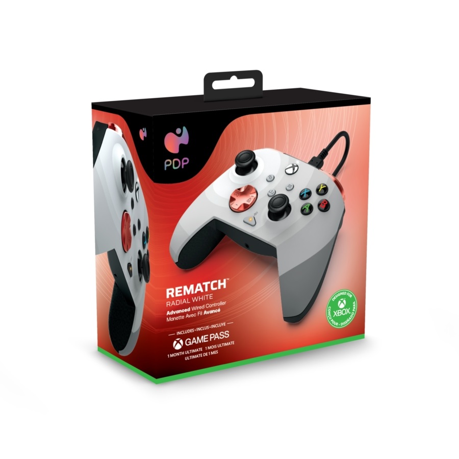 PDP 049-023-RW Rematch Xbox Series X|S/Xbox One/PC vezetékes fehér kontroller