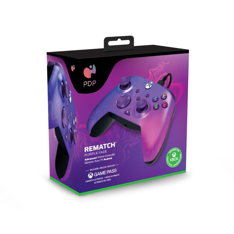 PDP 049-023-PF Rematch Xbox Series X|S/Xbox One/PC vezetékes lila kontroller