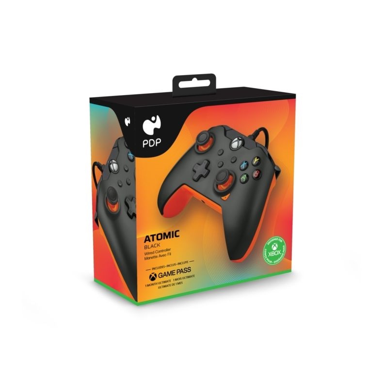 PDP 049-012-GO Xbox Series X|S/Xbox One/PC Atomic Black fekete vezetékes kontroller