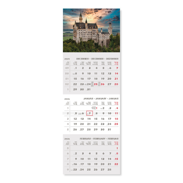 PD Csodálatos Kastély 2026 30x68 cm speditőrnaptár
