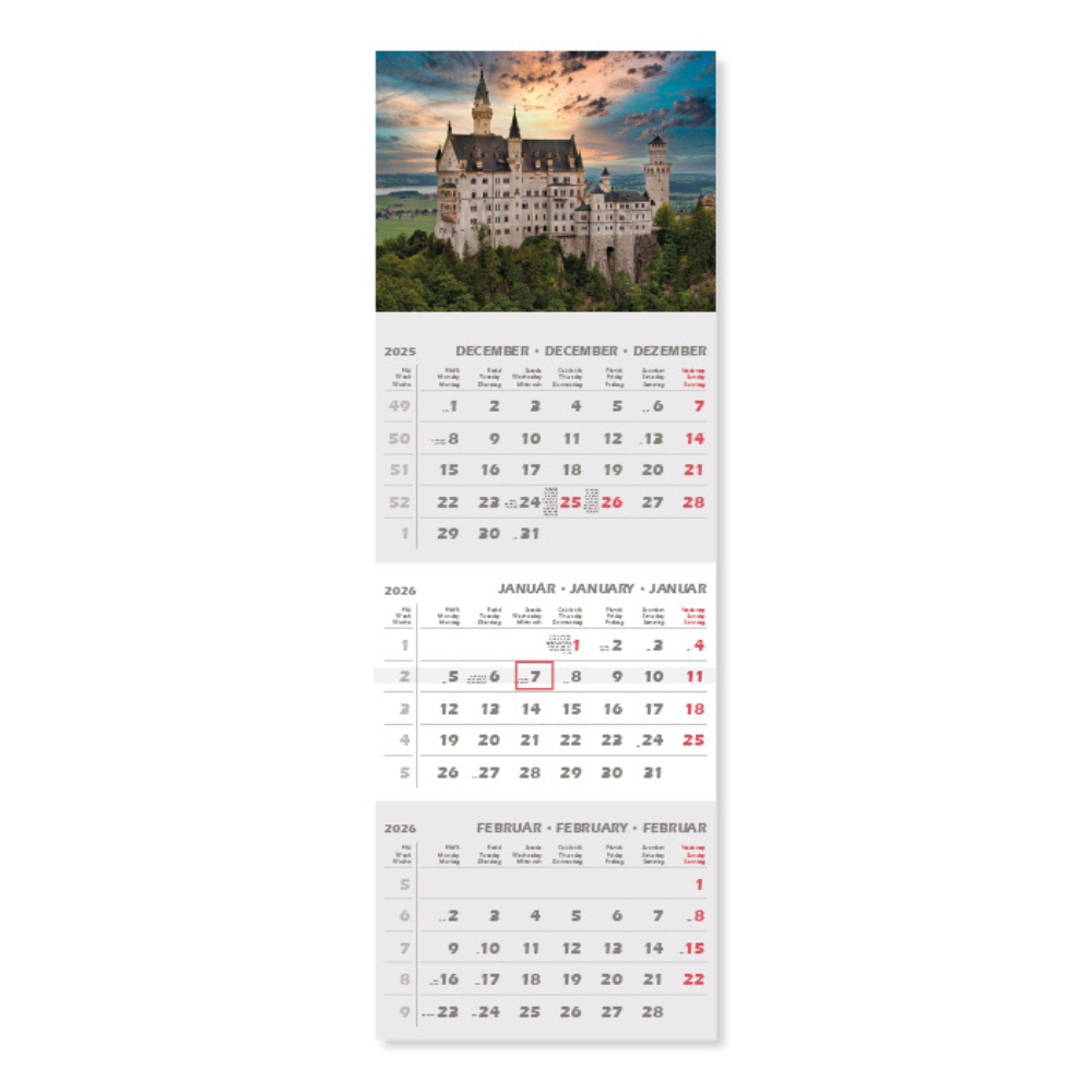 PD Csodálatos Kastély 2026 30x68 cm speditőrnaptár