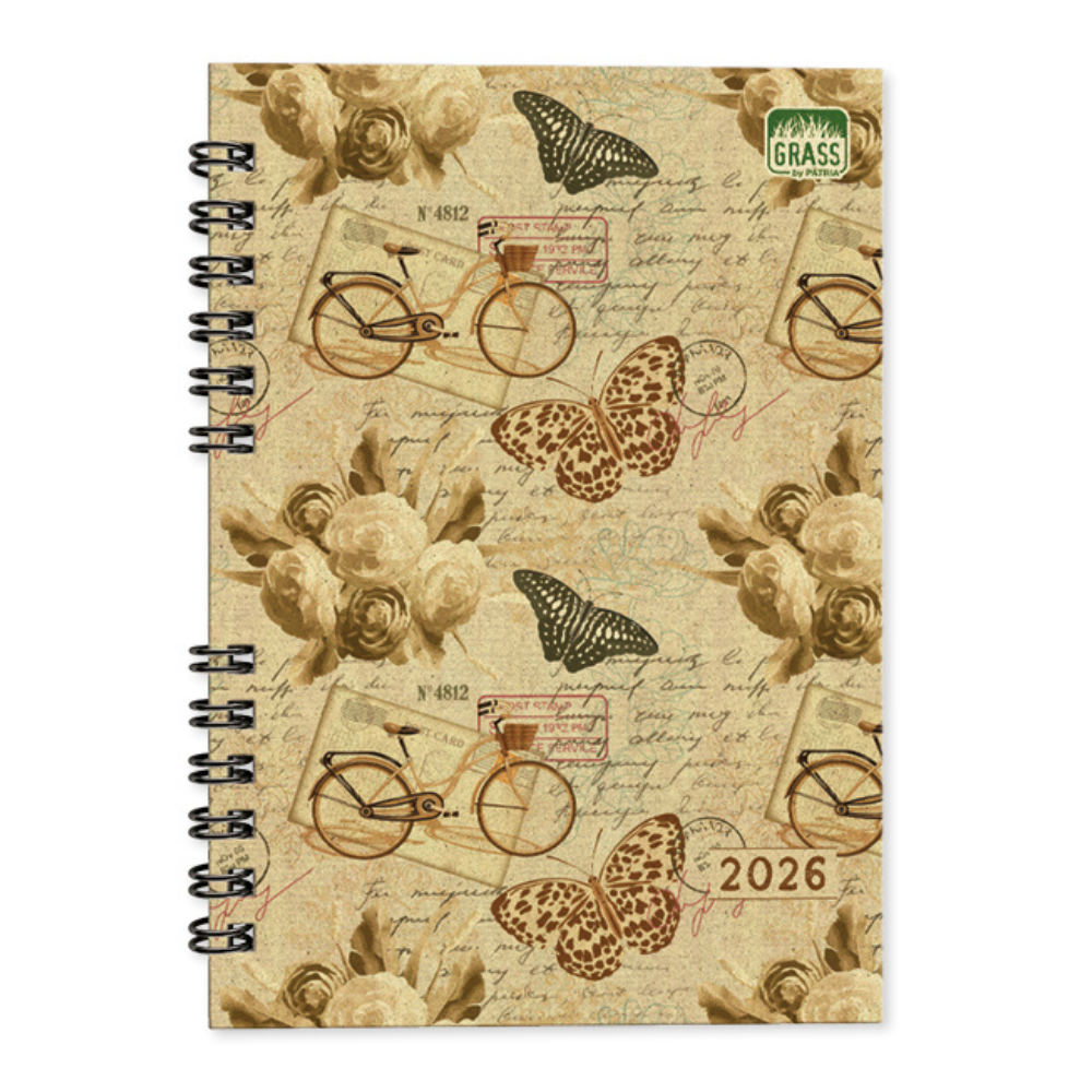 PD Grass 05 A5 heti beosztású spirálos határidőnapló