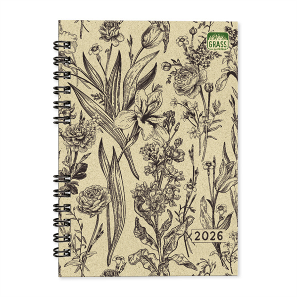 PD Grass 07 A5 heti beosztású spirálos határidőnapló