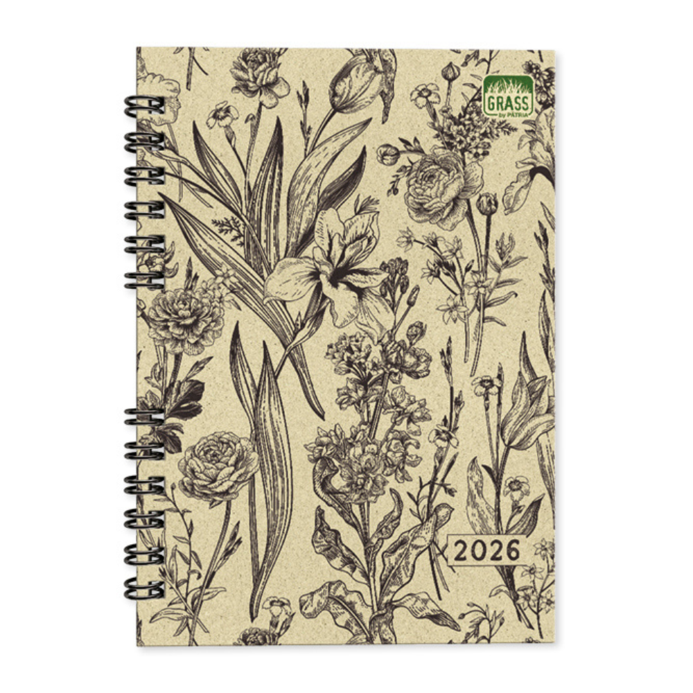 PD Grass 07 A5 heti beosztású spirálos határidőnapló