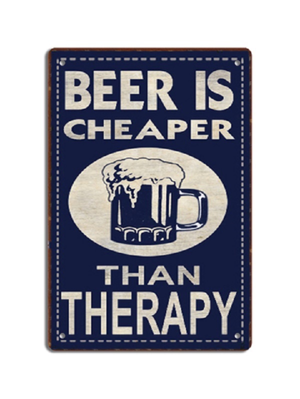 PF Beer is cheaper... 20x30 cm-es retro dekor fémtábla