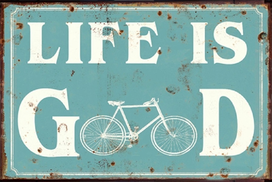 PF Life is good 20x30 cm-es retro dekor fémtábla