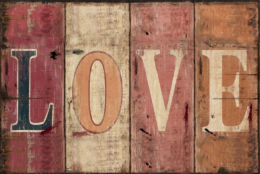PF Love 20x30 cm-es retro dekor fémtábla