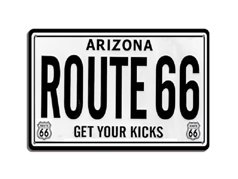 PF Route 66 20x30 cm-es retro dekor fémtábla
