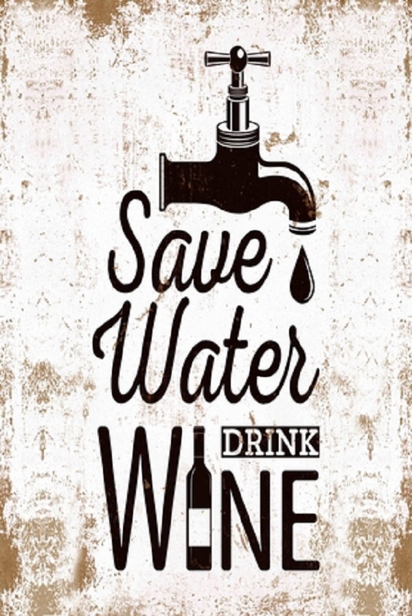 PF Save water… 20x30 cm-es retro dekor fémtábla