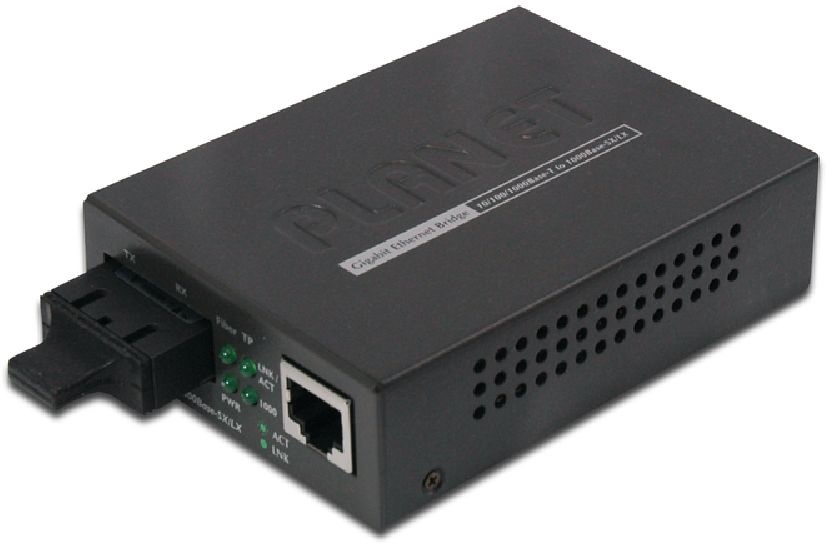 PLANET GT-802S SM GbE LAN (RJ45-SC) média konverter