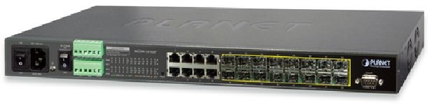 PLANET MGSW-24160F 19" 16port Gigabit SFP L2/L4 menedzselhető switch