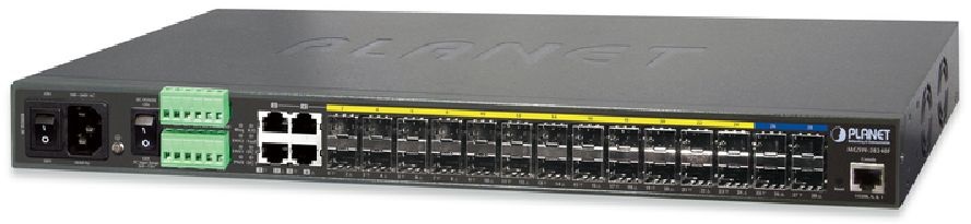 PLANET MGSW-28240F 19" 24port Gigabit SFP 4xSFP L2/L4 menedzselhető switch