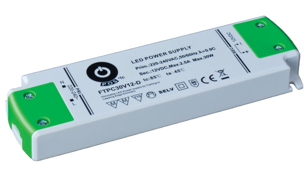 POS POWER FTPC30V12-D 12V/2.5A 30W IP20 szabályozható LED tápegység
