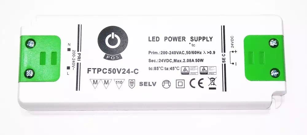 POS POWER FTPC50V24-C 24V/2.08A 50W IP20 LED tápegység