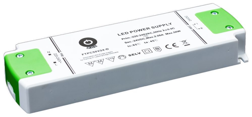 POS POWER FTPC50V24-D 24V/2.5A 50W IP20 szabályozható LED tápegység