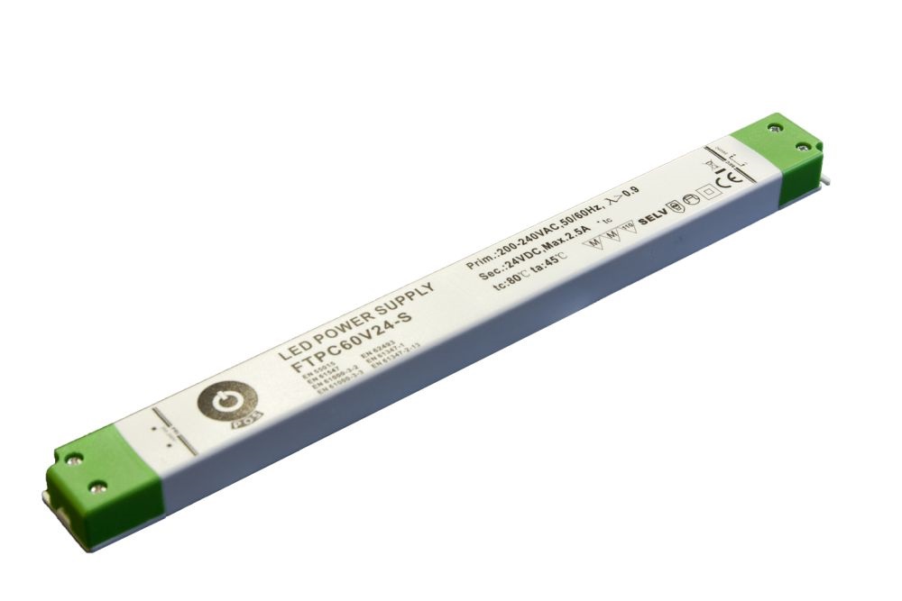 POS POWER FTPC60V24-S 24V/2.5A 60W IP20 vékony LED tápegység
