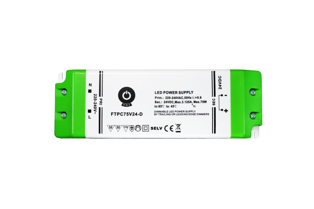 POS POWER FTPC75V24-D 24V/2.5A 75W IP20 szabályozható LED tápegység
