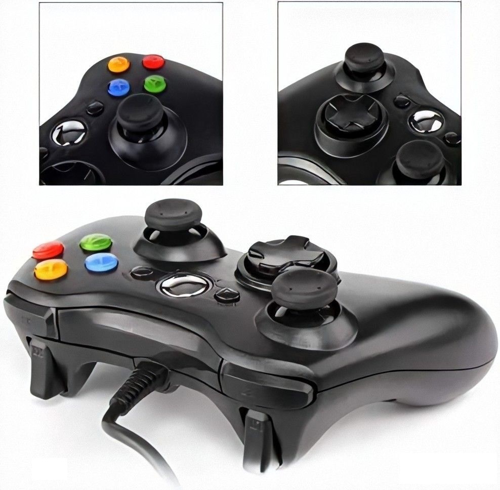 PRC PRCX360WRDBK Xbox 360/PC vezetékes fekete kontroller