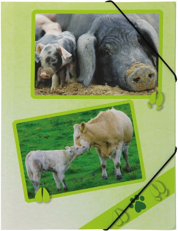 Pagna A4 PP farmon élő állatok  gumismappa