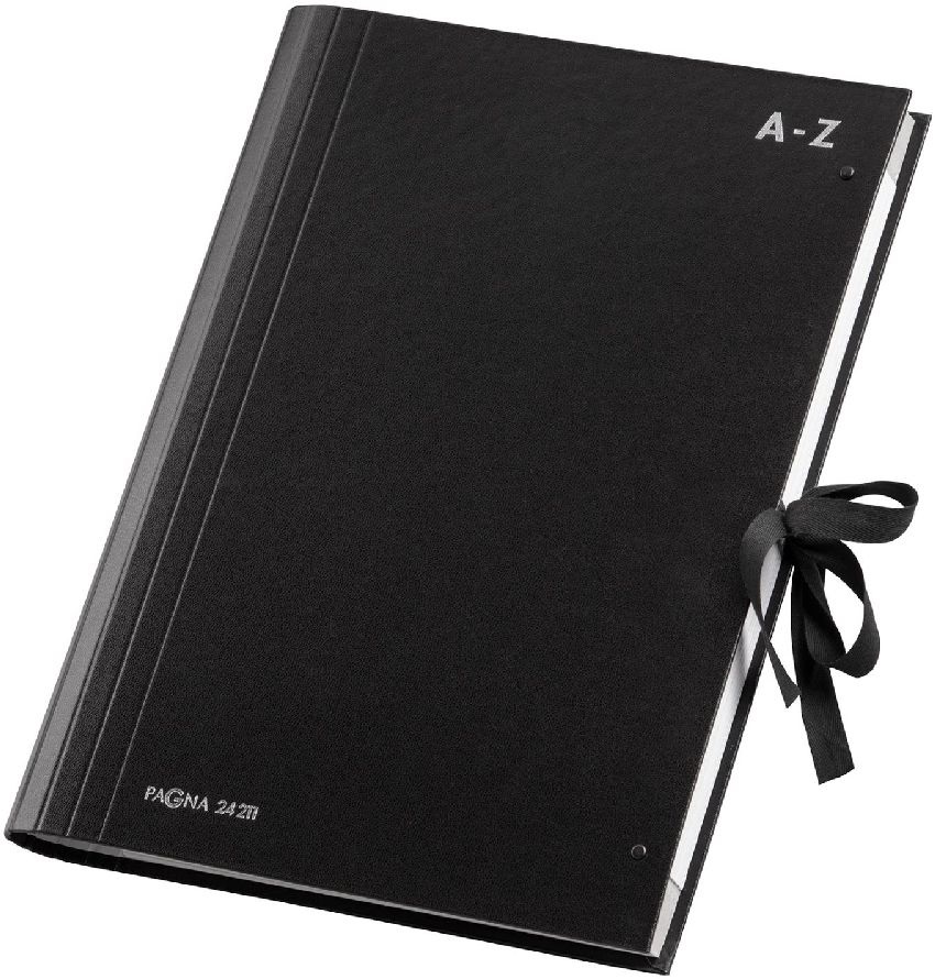 Pagna A-Z-ig zárt harmonikás fekete előrendező