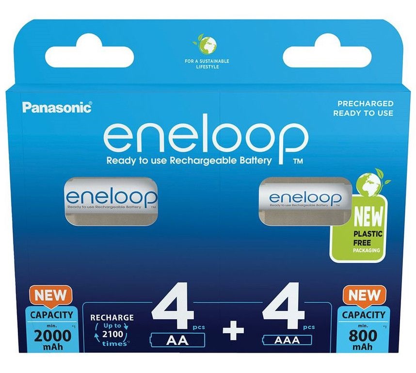 Panasonic Eneloop BK-KJMCDE44E AA 2000mAh ceruza + AAA 800mAh mikro ceruza akku 4+4db/csomag