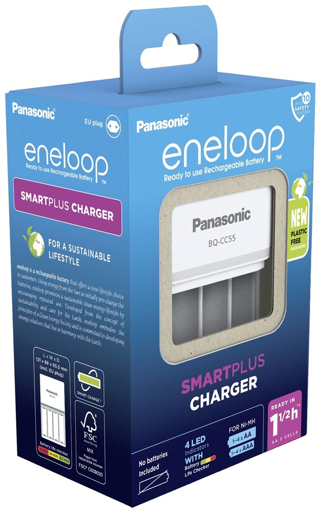 Panasonic Eneloop BQ-CC55E 1/4db AA/AAA akkutöltő