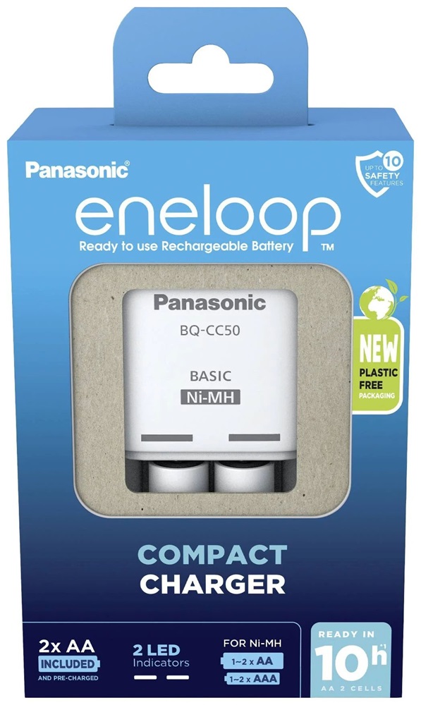 Panasonic Eneloop K-KJ50MCD20E AA 2000mAh időzítős akkutöltő +2xAA akku