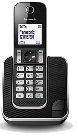 Panasonic KX-TGD310PDB DECT fekete vezetéknélküli telefon