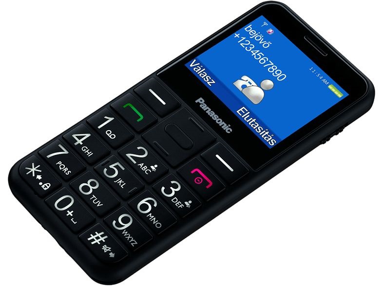 Panasonic KX-TU155EXBN 2,4" fekete mobiltelefon (Újracsomagolt)