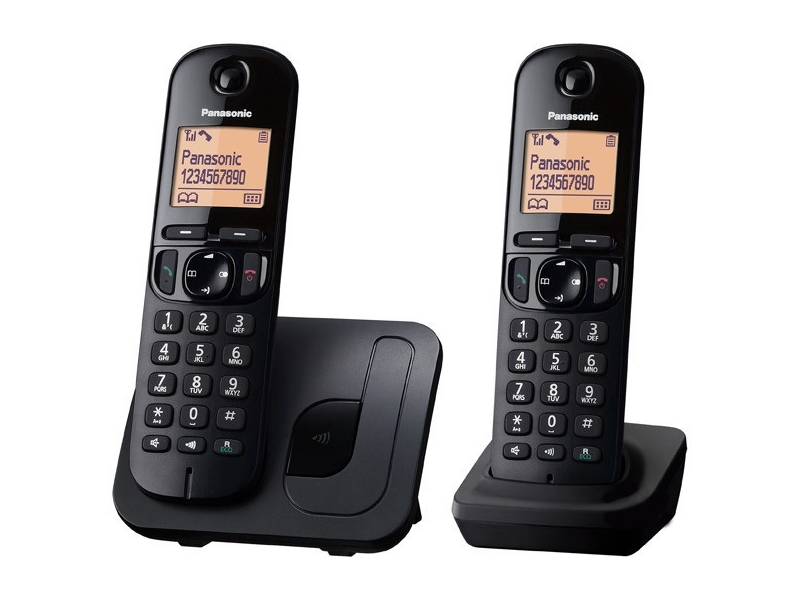 Panasonic KX-TGC212PDB DUO DECT hívásazonosítós fekete vezetéknélküli telefon