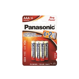 Panasonic LR03PPG/6BP 4+2F 1,5V AAA/mikro tartós alkáli elem 6 db/csomag