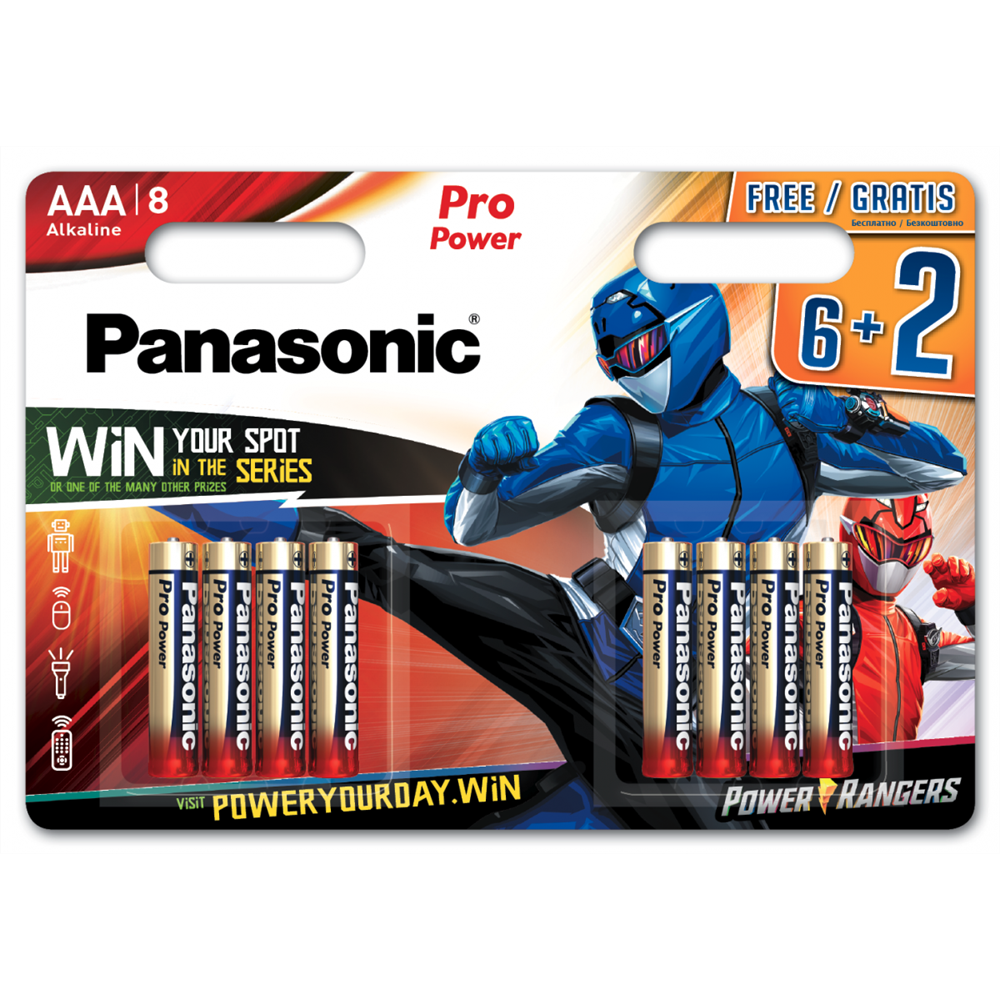 Panasonic LR03PPG/8BW 6+2F PR 1,5V AAA/mikro tartós alkáli elem 8 db/csomag