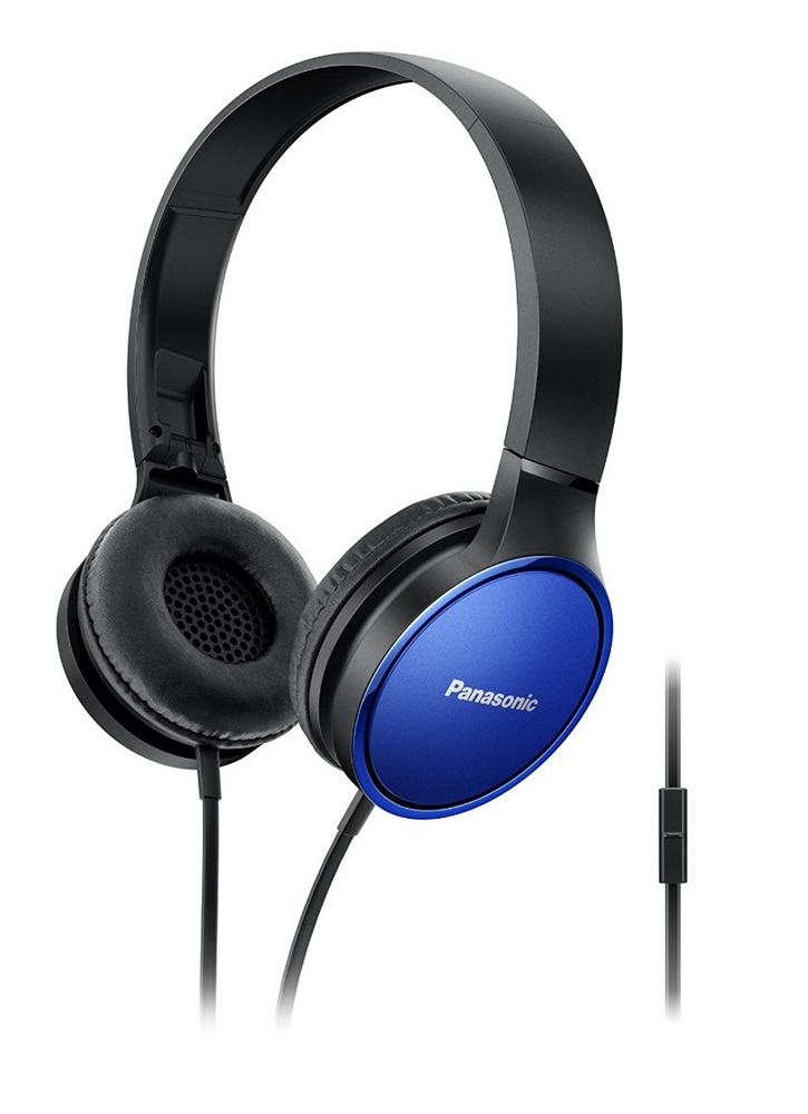 Panasonic RP-HF300ME-A mikrofonos fekete-kék fejhallgató