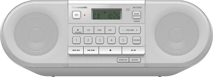 Panasonic RX-D550E-W Bluetooth fehér CD-s rádió