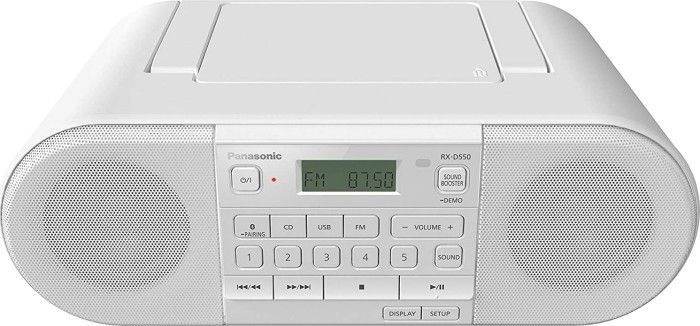 Panasonic RX-D550E-W Bluetooth fehér CD-s rádió (Újracsomagolt)