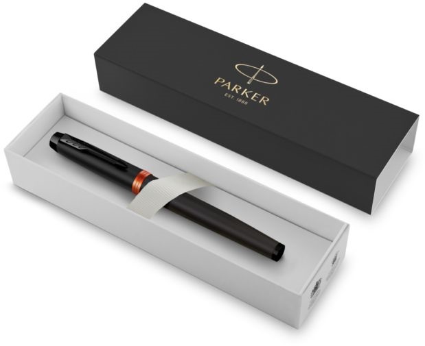 Parker Royal Im Professionals Vibrant fekete-narancs, fekete KLIPSZ 2172943 töltőtoll