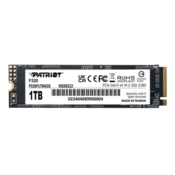Patriot 1TB M.2 NVMe 2280 P320 (P320P1TBM28) SSD