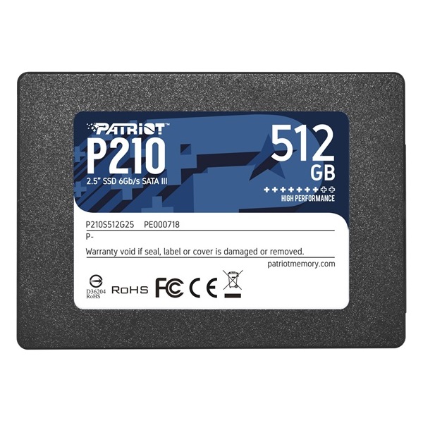 Patriot 512GB Sata3 2,5" P210 (P210S512G25) SSD