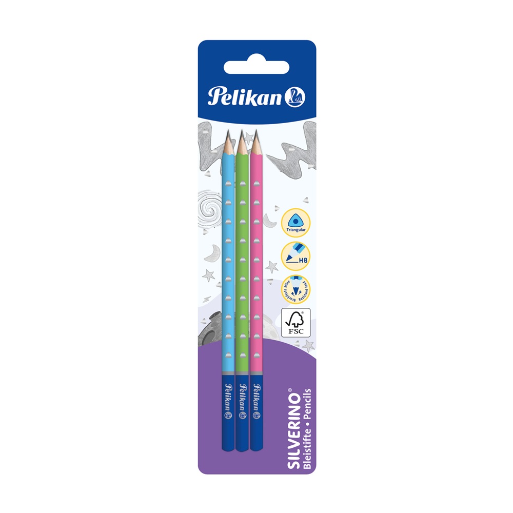 Pelikan Trio Silverino 3 db/cs HB grafitceruza