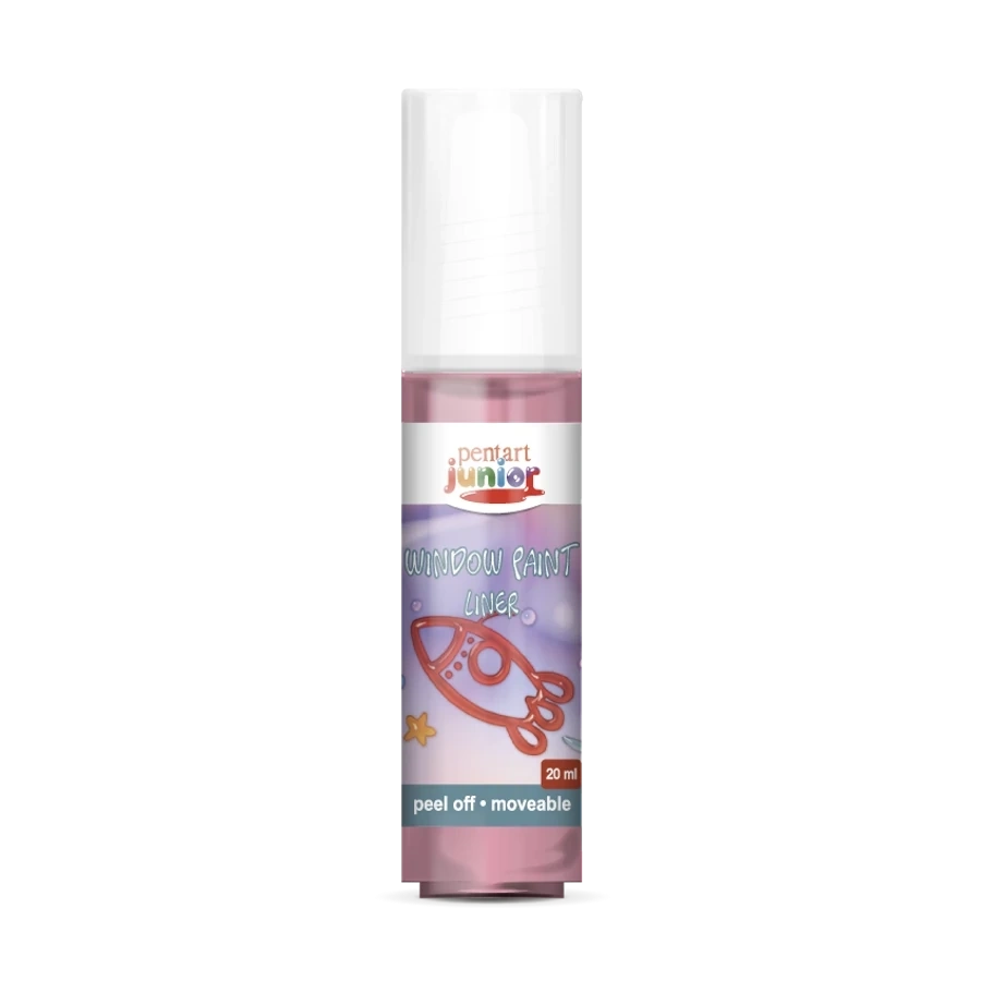 Pentart 20 ml piros lehúzható üvegfesték