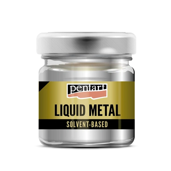 Pentart 30 ml ezüst folyékony fém
