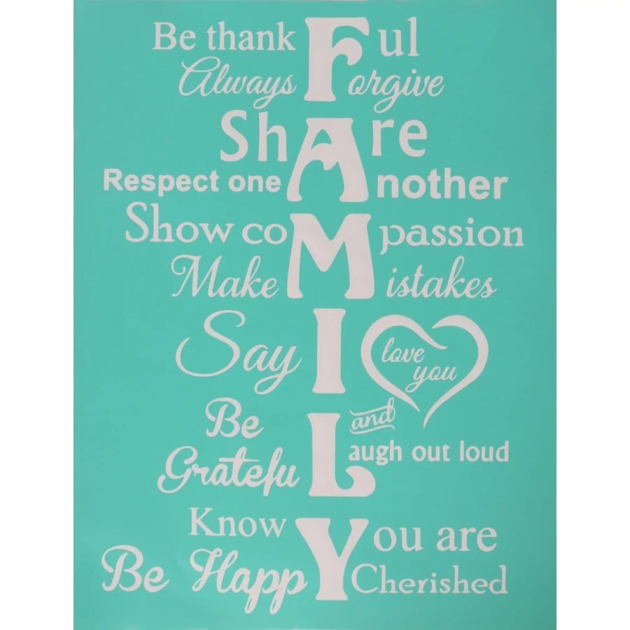 Pentart Family 21,5x27,5 cm szita stencil