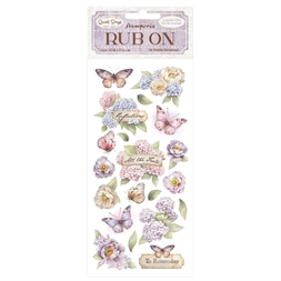 Pentart Quiet Days hydrangea and butterfly 10,2x21,6 cm kaparós matrica