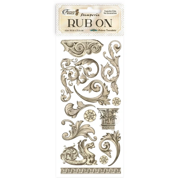 Pentart Sir Vagabond in Fantasy World greeks and capitals 10,2x21,6 cm kaparós matrica