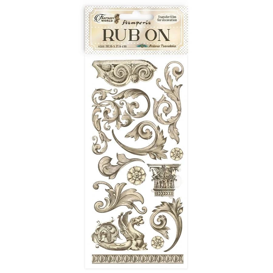 Pentart Sir Vagabond in Fantasy World greeks and capitals 10,2x21,6 cm kaparós matrica