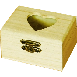Pentart szívbetétes 8x4,5x6 cm minidoboz