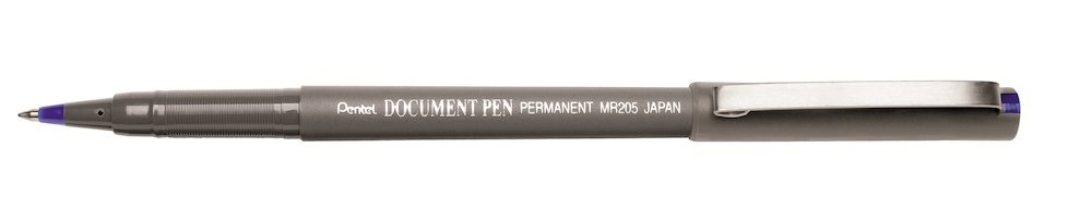Pentel Docuent MR205-CE kupakos kék dokumentum- és aláíró zselés rollertoll