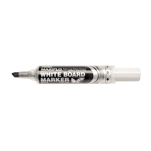 Pentel Maxiflo vágott hegyű fekete táblamarker